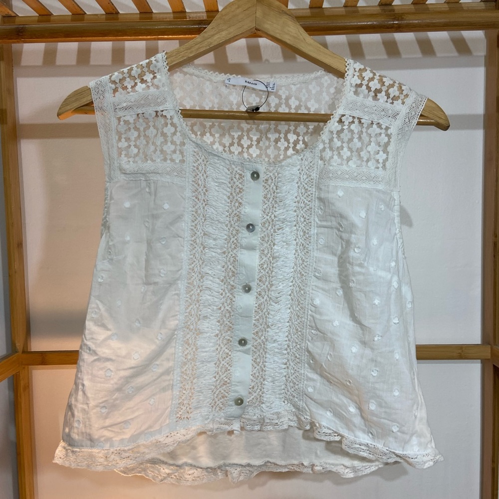 💜Mango  Cotton Tops. Size- EUR S USA XS - Picture 5 of 7